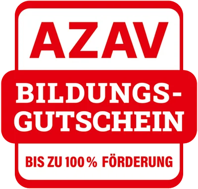 Rotes Siegel AZAV Bildungsgutschein - Bis zu 100% Förderung