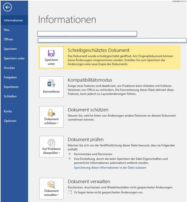 MSWord Grundlagen - Dokument öffnen, speichern